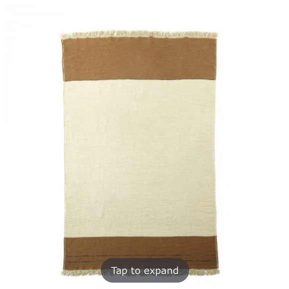 NWOT Gus Belgian Linen & Wool Throw - Picture 2 of 3